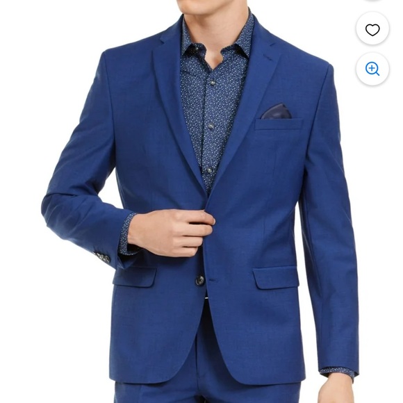 Bar III Men's Blue Wool Blend Jacket Blazer Sports Coat New w Tag